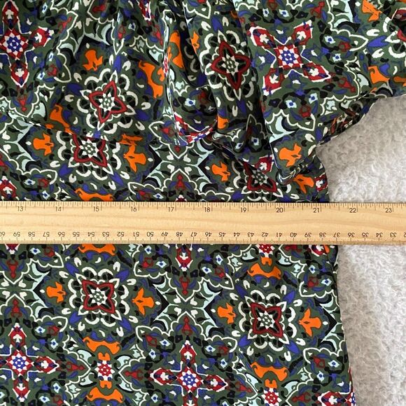 Takara Women Top Multi Cold Shoulder Layered Flowy Sleeve Keyhole Back Size L - Picture 7 of 10